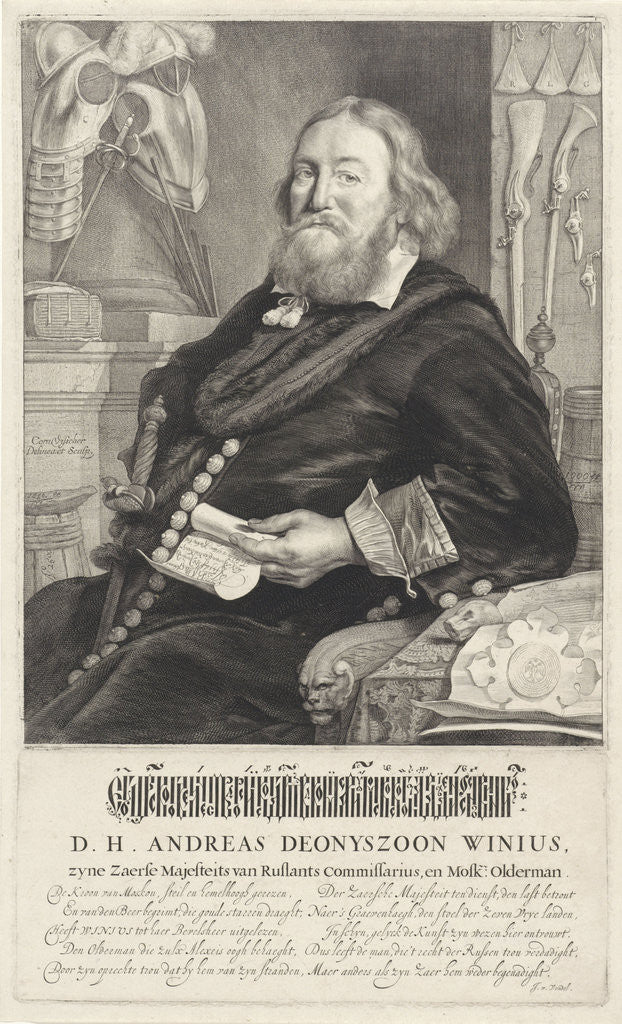 Detail of Portrait of Andreas Deonyszoon Winius by Joost van den Vondel