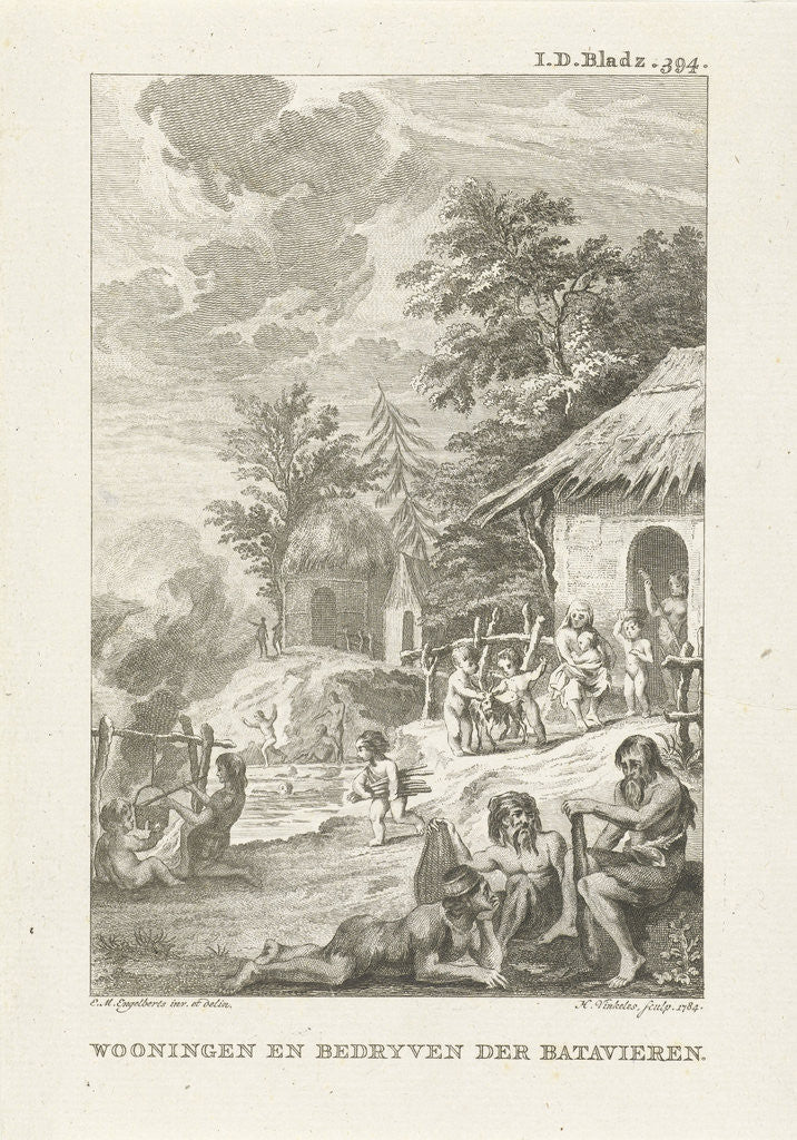 Detail of Domestic Life of the Batavians by Harmanus Vinkeles