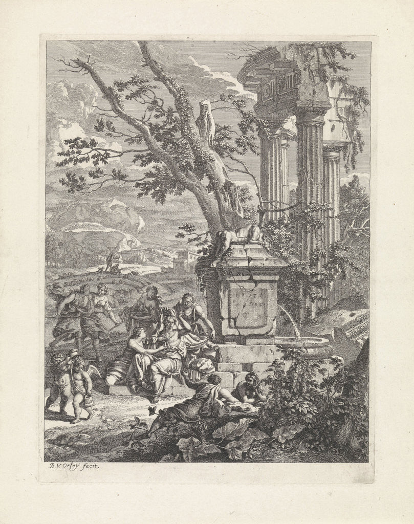 Detail of Mirtillo dressed as a nymph by Richard van Orley