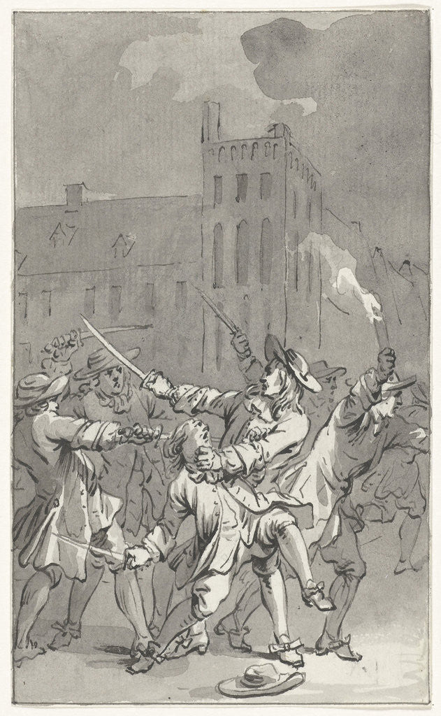 Detail of Johan de Witt attacked and seriously injured by Jacobus Buys