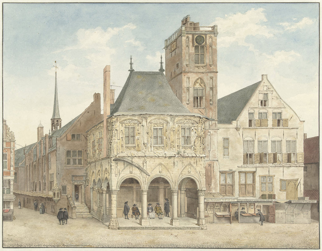 Detail of The Old Town Hall in Amsterdam by Pieter Jansz. Saenredam