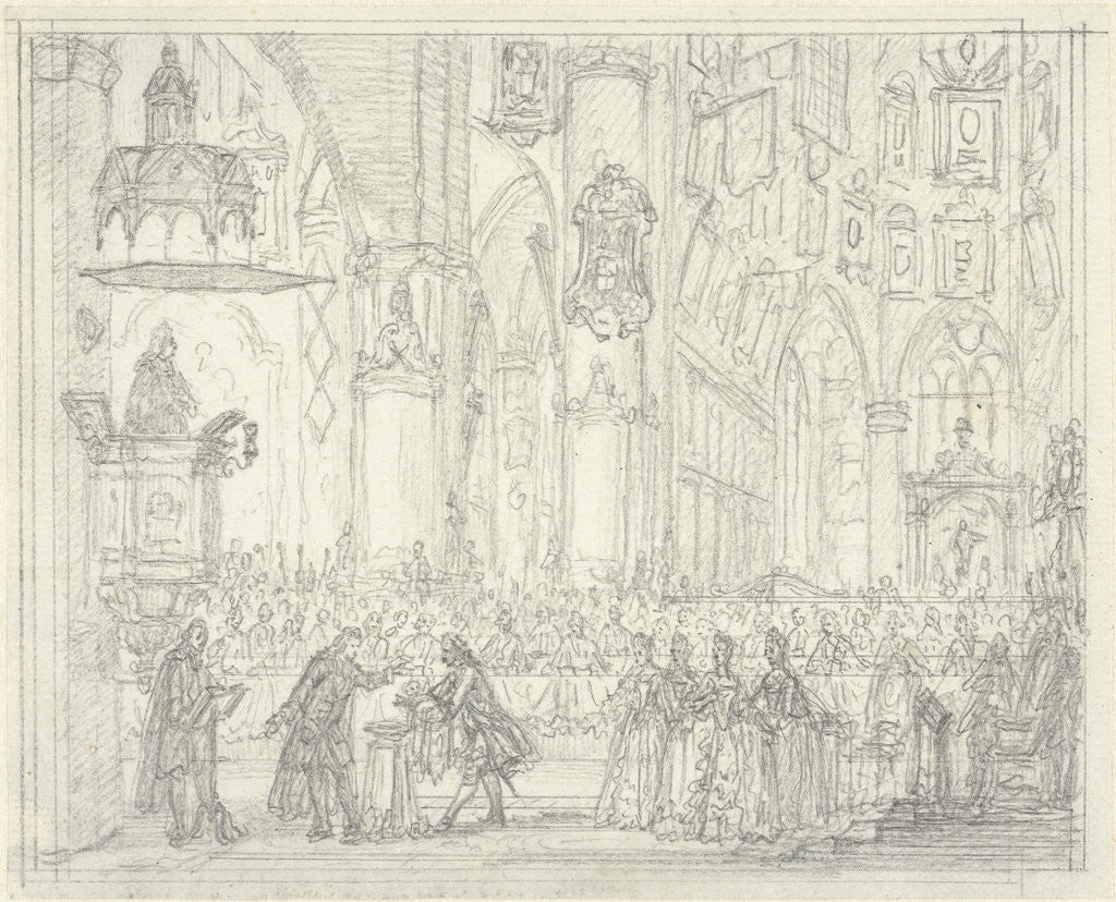 Detail of Baptism of Prince William Frederick by Simon Fokke
