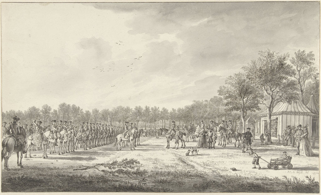 Detail of Revue Cavalry by Prince William V Malieveld The Hague The Netherlands by Paulus Constantijn la Fargue