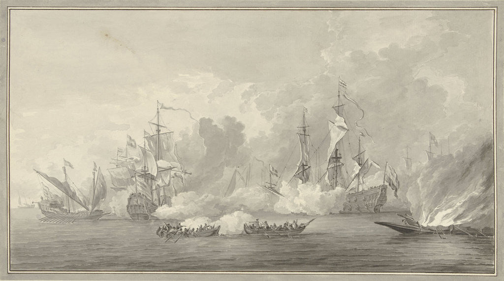 Detail of Battleships by Nicolaes Muys