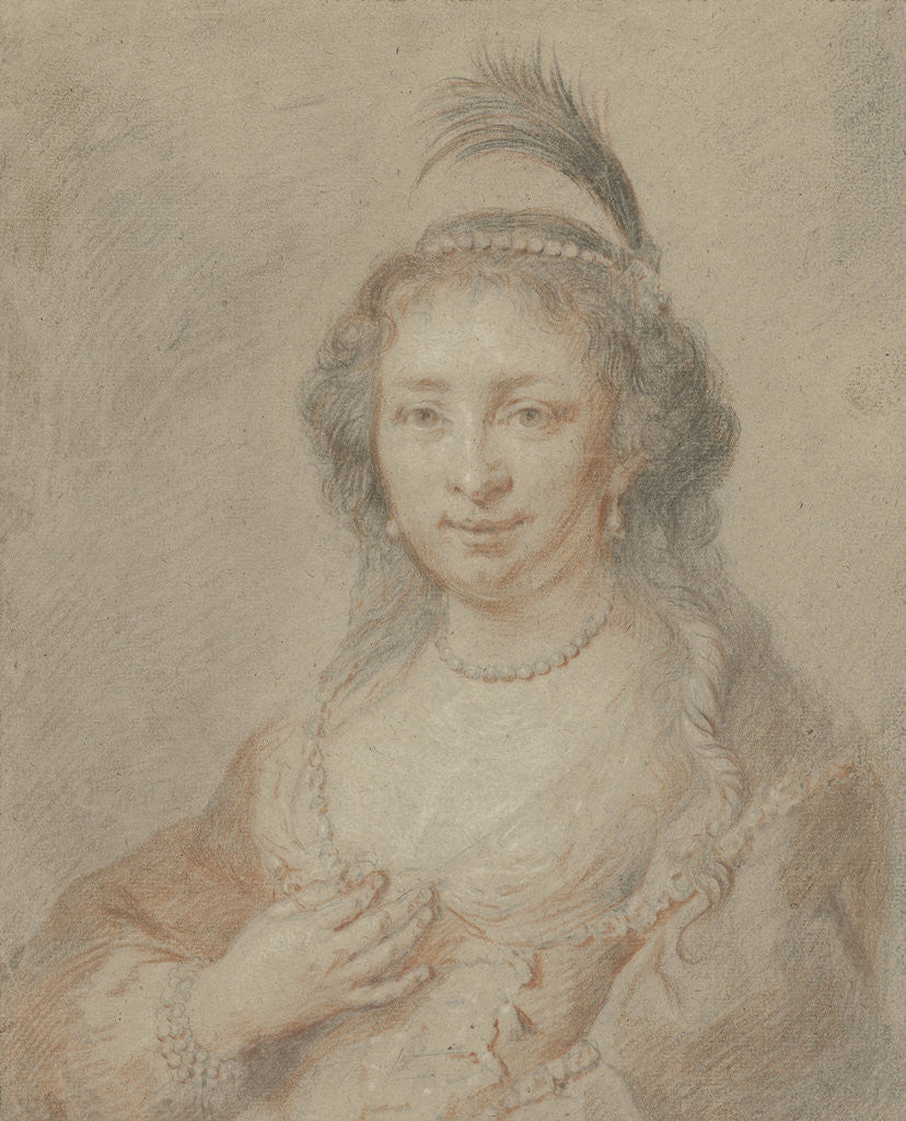 Detail of Portrait of Sara van Baerle by Wife of Philips van Dorp