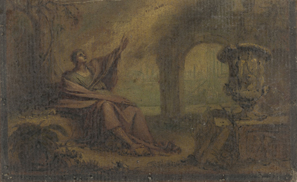Detail of John on Patmos by Anonymous