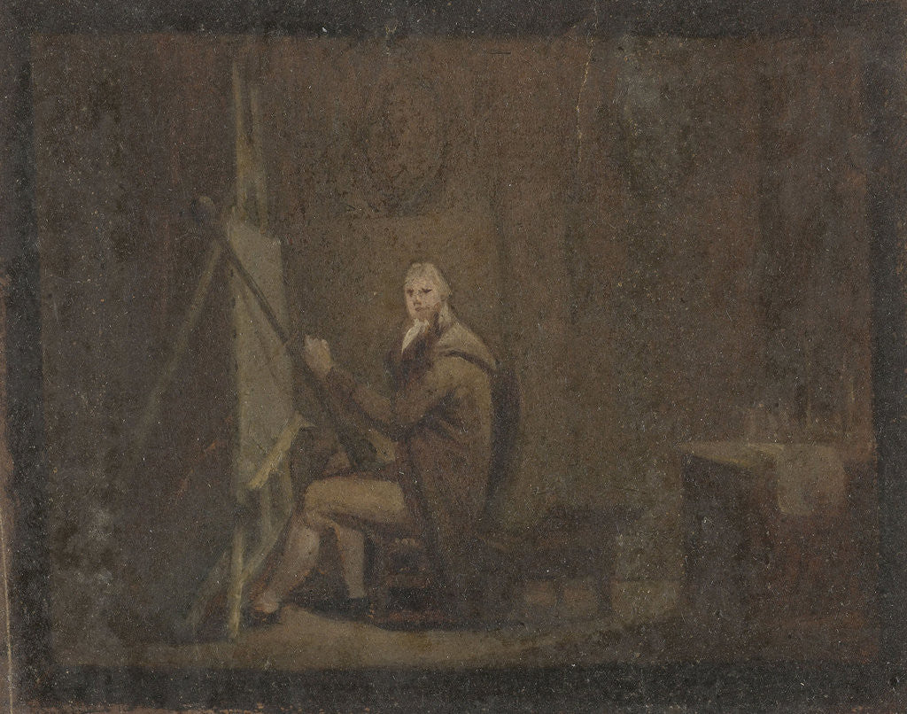 Detail of Painter in his studio by Anonymous