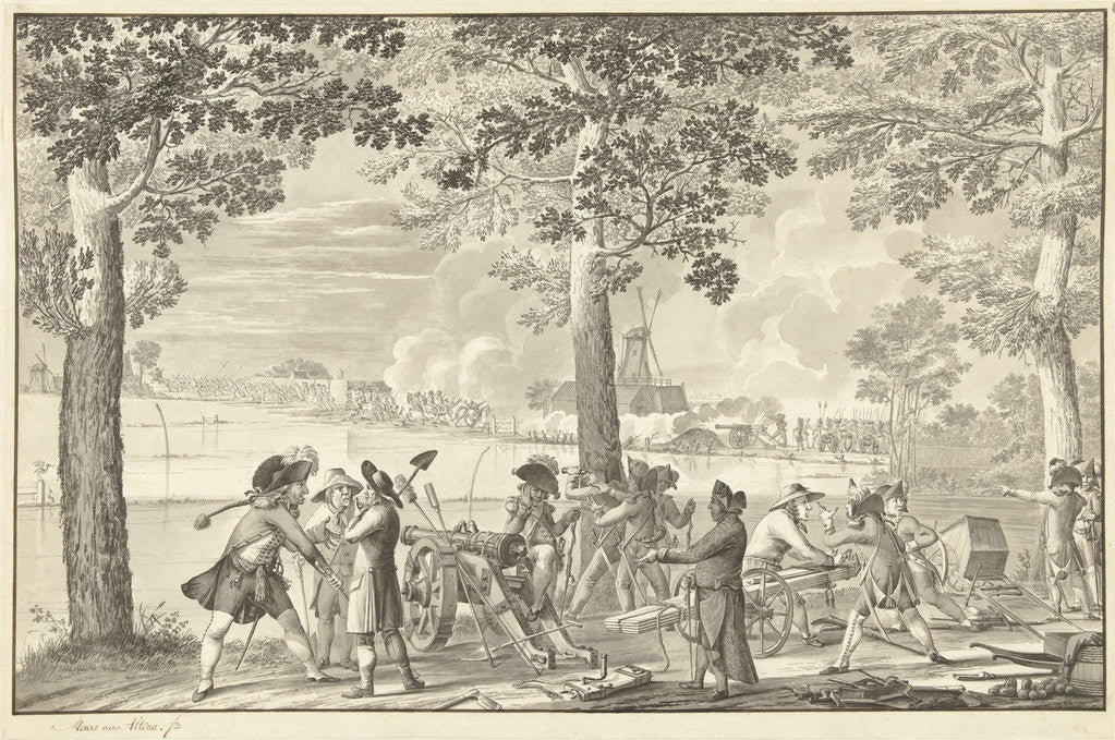 Detail of Attack of the Prussian troops in Weesp by Maas van Altena