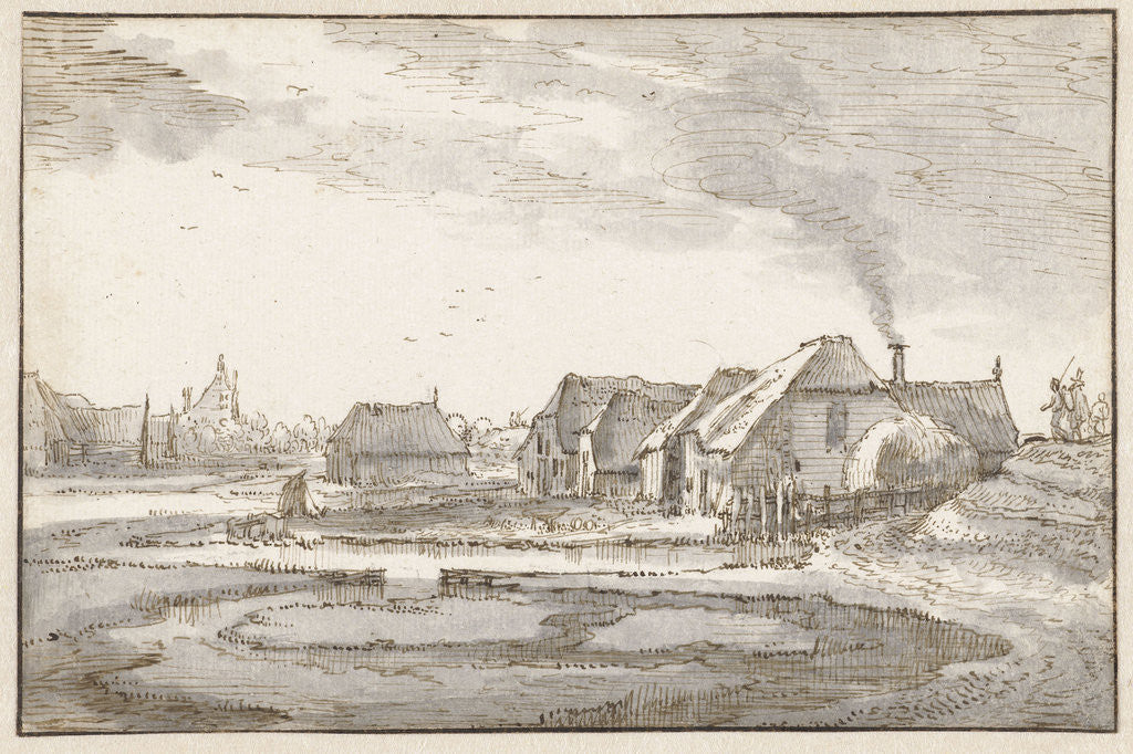 Detail of Spaarndammerdijk the Braakjes Amsterdam by Claes Jansz. Visscher II