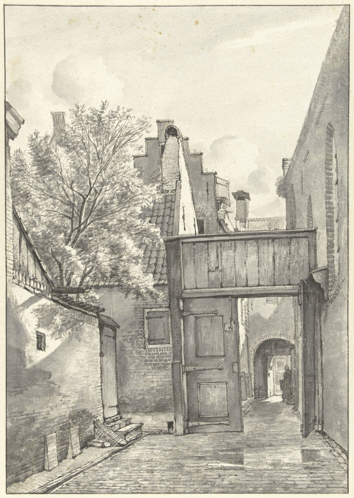 Detail of Courtyard and alley by Gerrit Lamberts