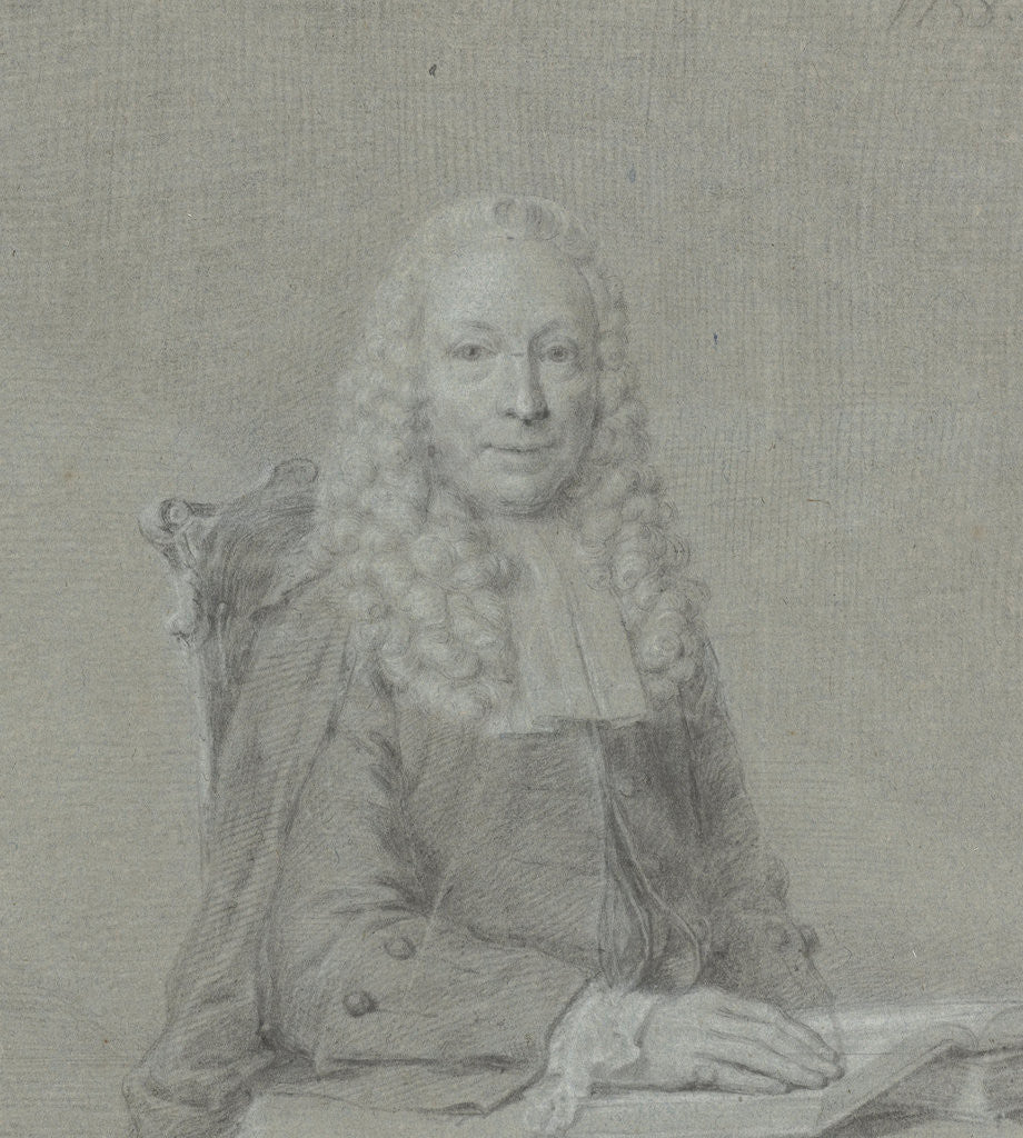 Detail of Portrait of an Amsterdam magistrate by Jan Wandelaar