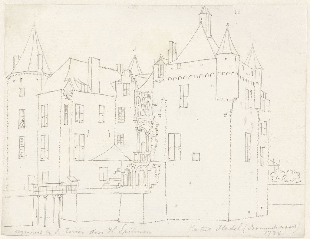 Detail of Castle Hedel The Netherlands by Cornelis Pronk