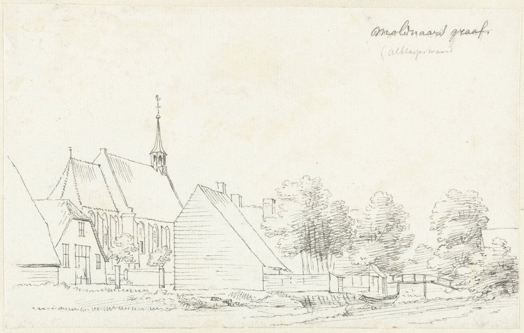 Detail of The village Molenaarsgraaf The Netherlands by Cornelis Pronk