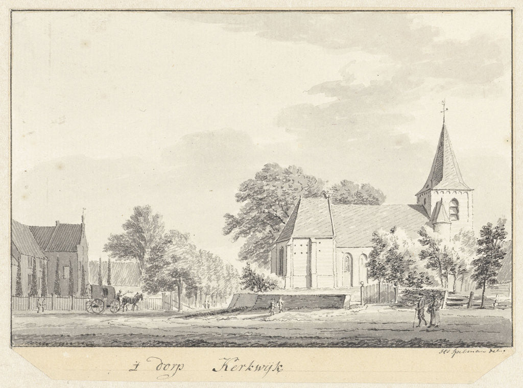 Detail of The village Kerkwijk The Netherlands by Hendrik Spilman