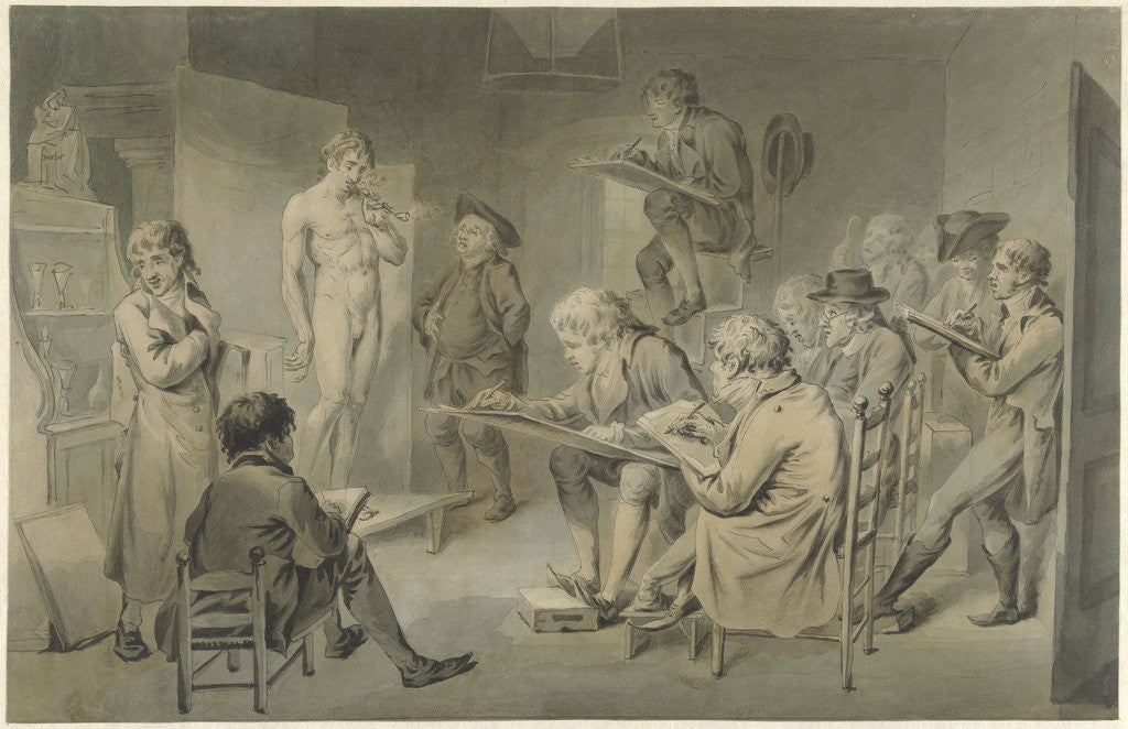 Detail of Drawing class at an academy by Jacob Smies