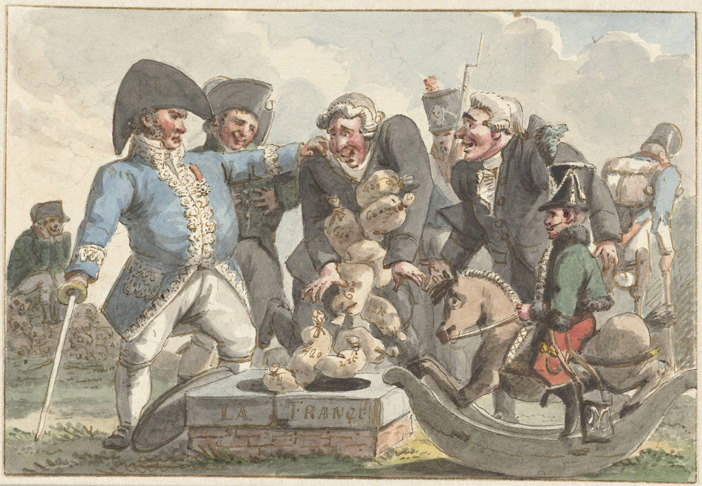 Detail of Cartoon on tiercering of 1810 by Jacob Smies