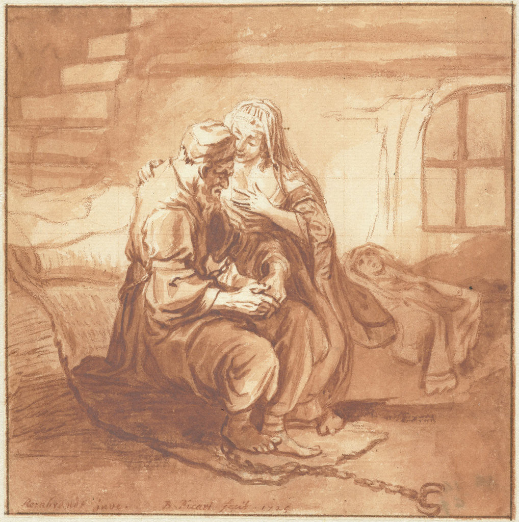 Detail of The Roman kids love by Rembrandt Harmensz. van Rijn