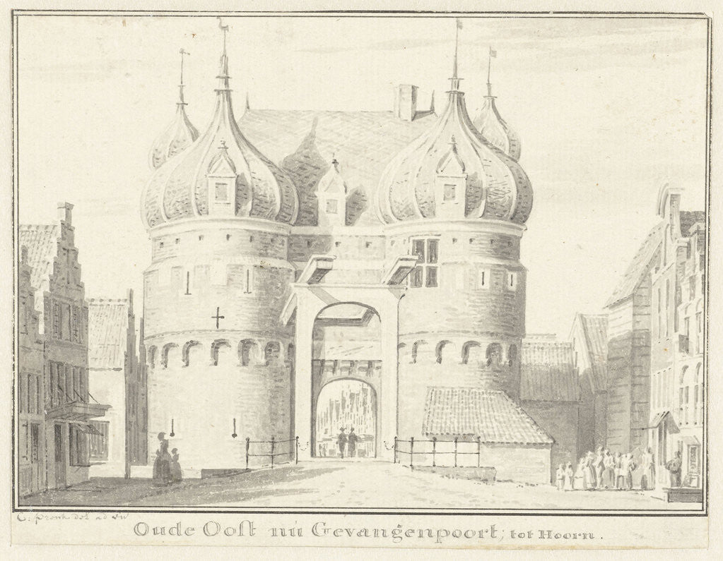 Detail of The old Oosterpoort or Gevangenpoort Hoorn The Netherlands by Cornelis Pronk