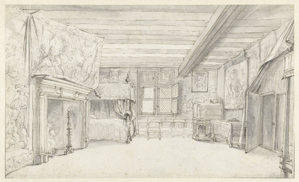 Detail of Bedroom of Prince Maurits by Adriaen Pietersz. van de Venne