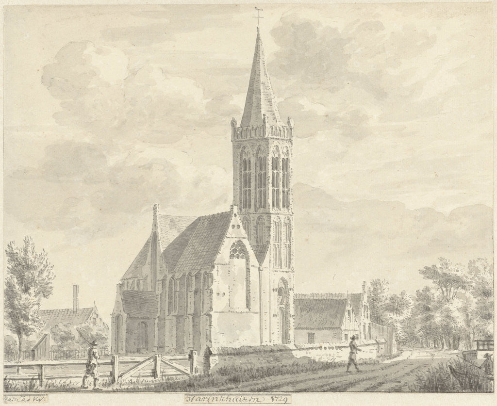 Detail of Church of Haringhuizen The Netherlands by Abraham de Haen II