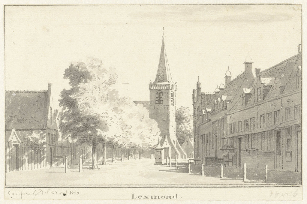 Detail of View Lexmond The Netherlands by Cornelis Pronk