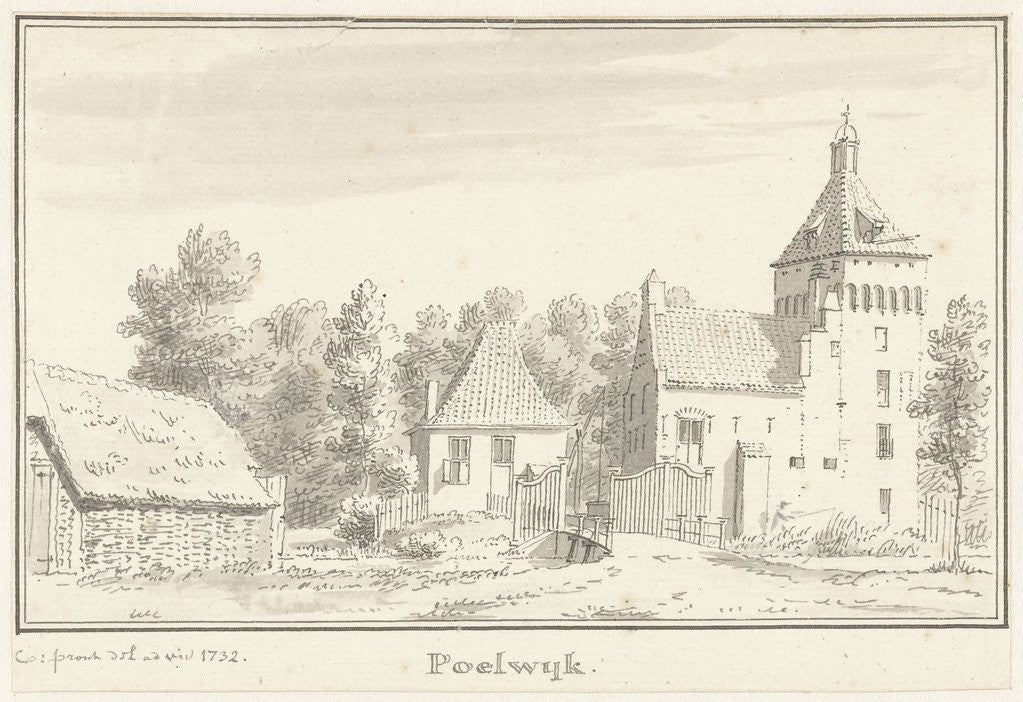 Detail of Castle Poelwijk Gendt by Cornelis Pronk