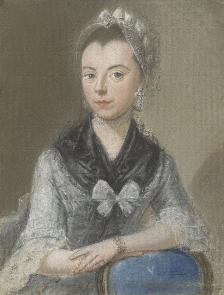 Detail of Portrait of Susanna van Os - de la Croix by Pieter Frederik de la Croix