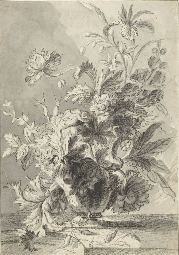 Detail of Vase with Flowers by Willem van Leen
