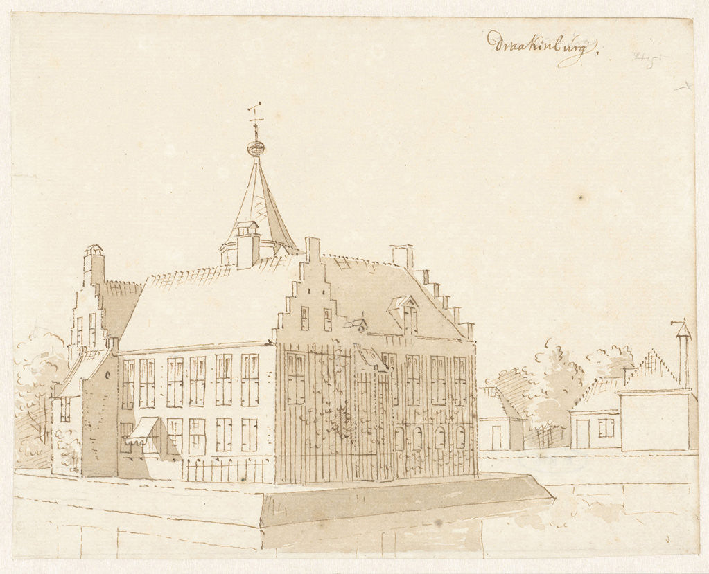 Detail of Castle Drakenburg in Baarn The Netherlands by Cornelis Pronk
