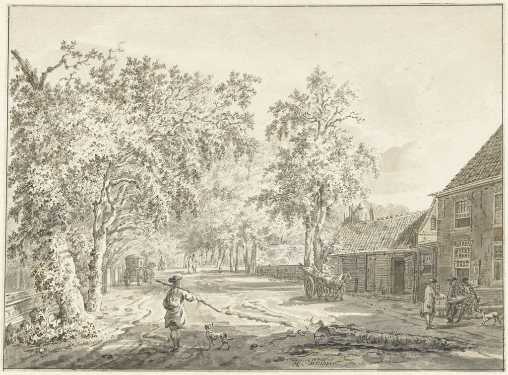 Detail of Village by Hendrik Schepper