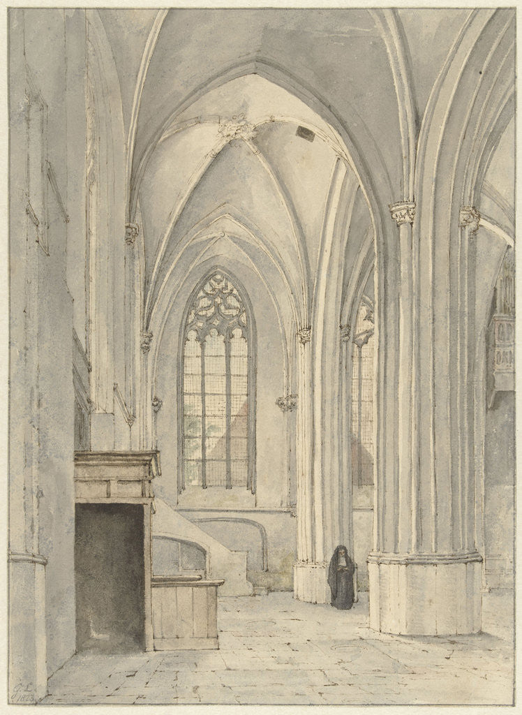 Detail of Interior of the Church of Rhenen The Netherlands by Gerrit Lamberts