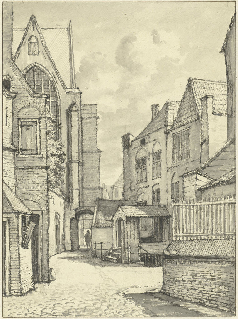 Detail of The St. John's Church St. Janskerk or Grote Kerk in Gouda The Netherlands by Gerrit Lamberts