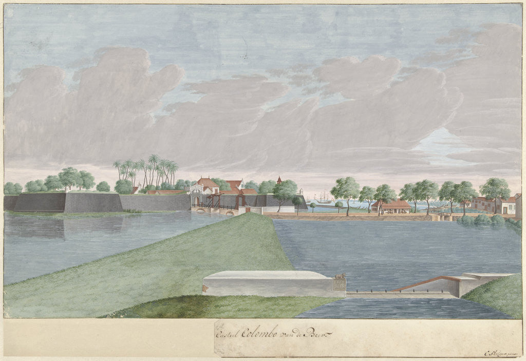 Detail of Fort Colombo Ceylon Sri Lanka by C. Steiger