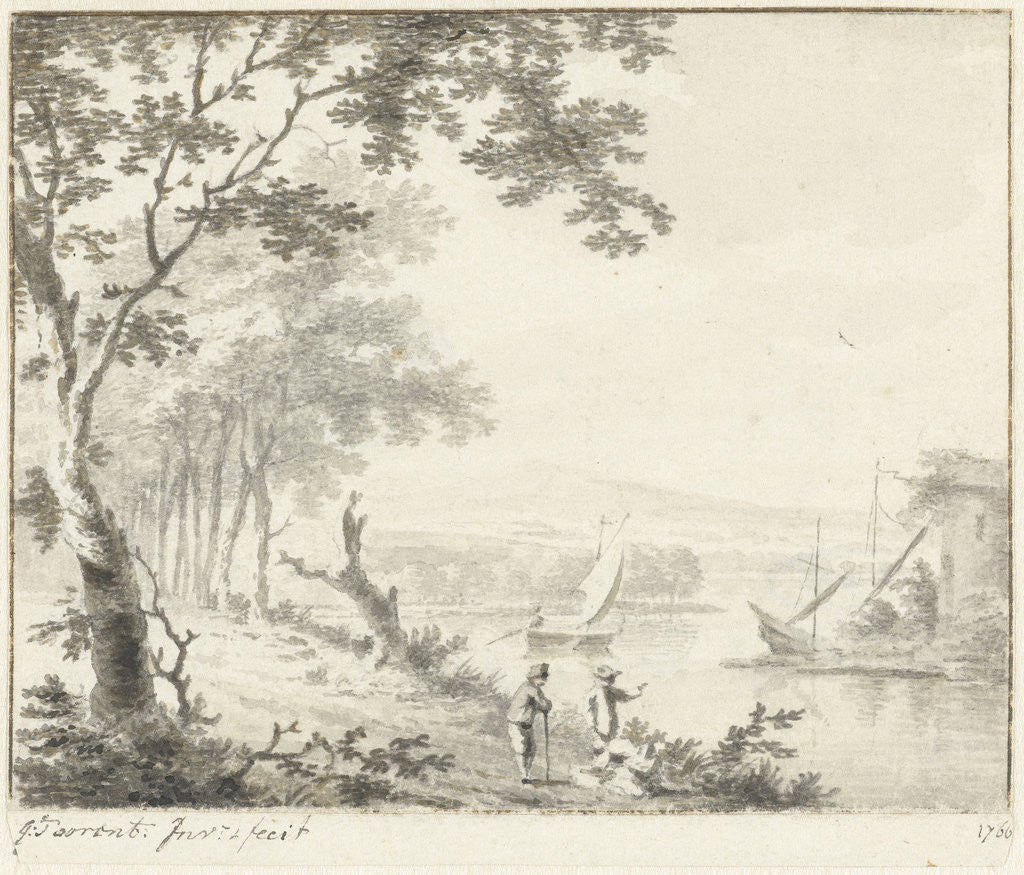 Detail of River View by Gerrit Toorenburgh