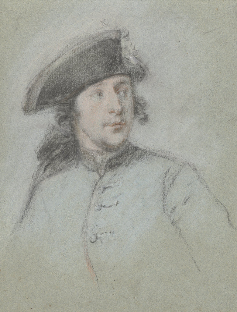 Detail of Portrait of Ludolf Bakhuysen the younger by Cornelis Troost
