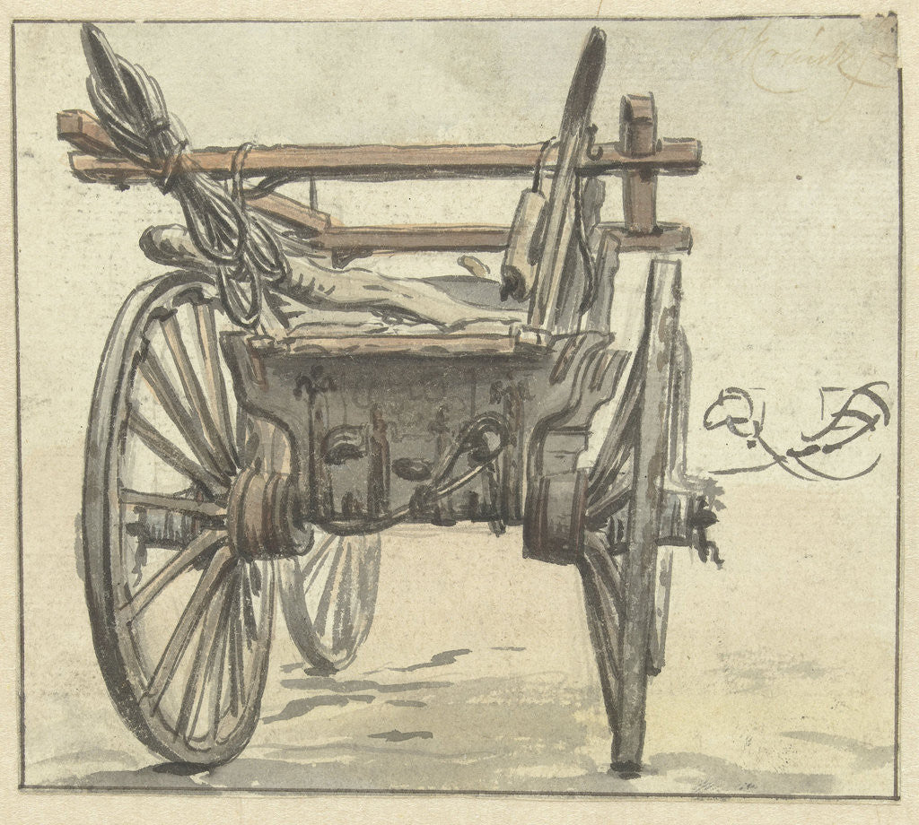 Detail of Back of a four-wheel cart by Simon Andreas Krausz