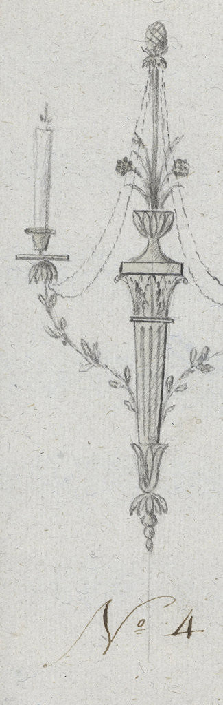 Detail of Design for a candlestick by Abraham Meertens