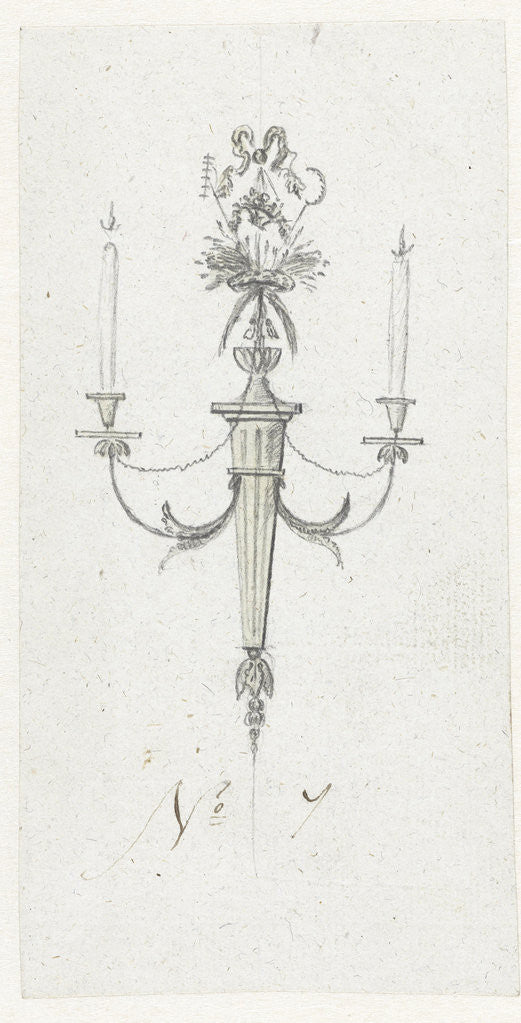 Detail of Design for a candlestick (No. 7) by Abraham Meertens