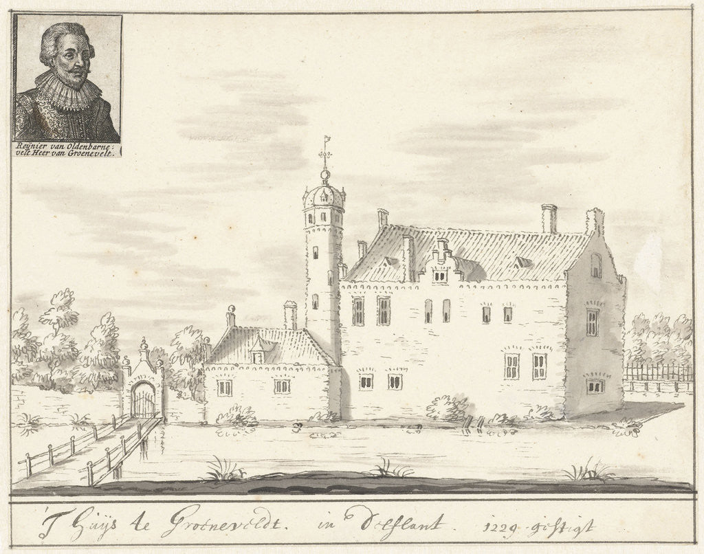 Detail of Castle Groenevelt in Delfland The Netherlands by Anonymous