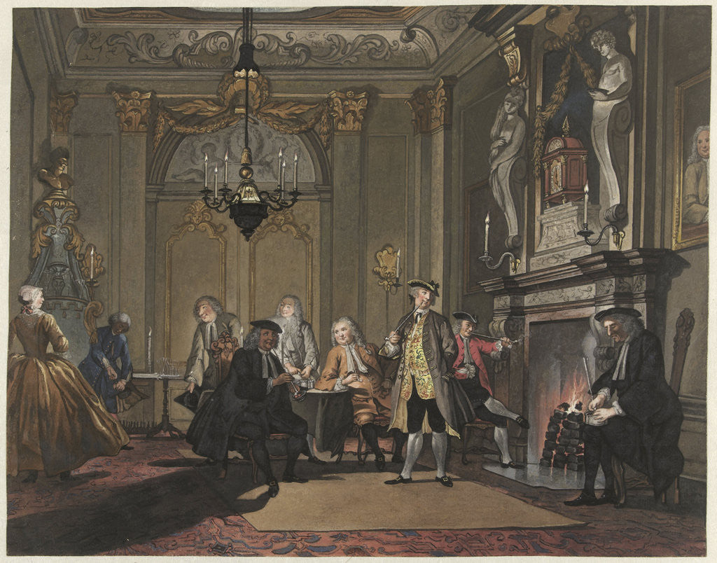 Detail of Nobody spoke by Cornelis Troost