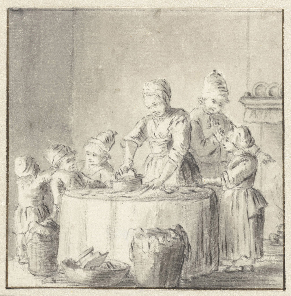 Detail of The ironer by Christina Chalon