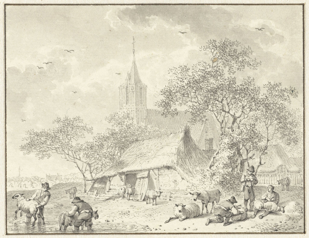 Detail of Sheepshearers by Hendrik Meijer