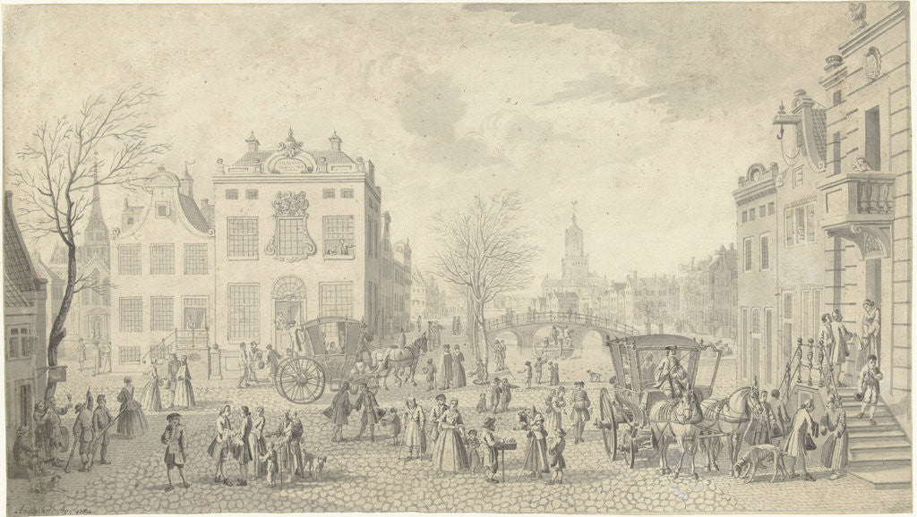 Detail of Street The Hague The Netherlands by Nicolaes Aartman