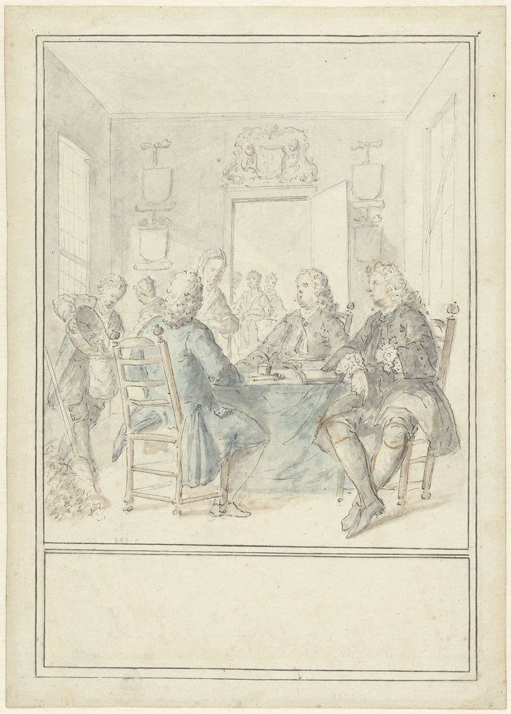 Detail of Interior of a mayors room by Dionys van Nijmegen