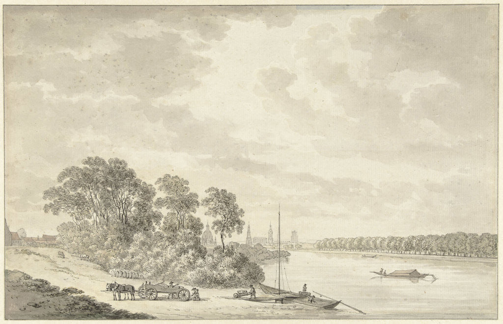 Detail of View of Dresden Germany by Daniël Dupré