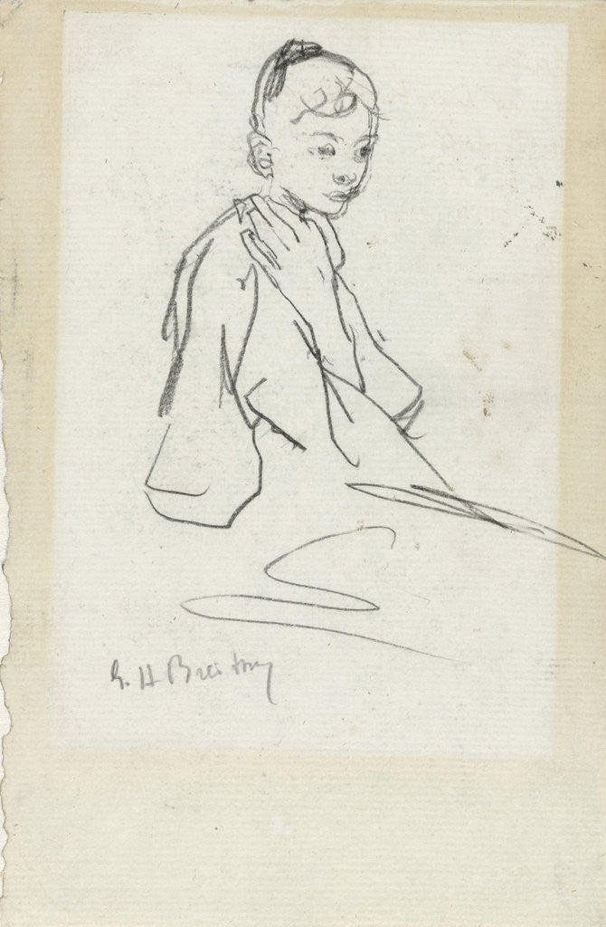 Detail of Sitting model Marie by George Hendrik Breitner