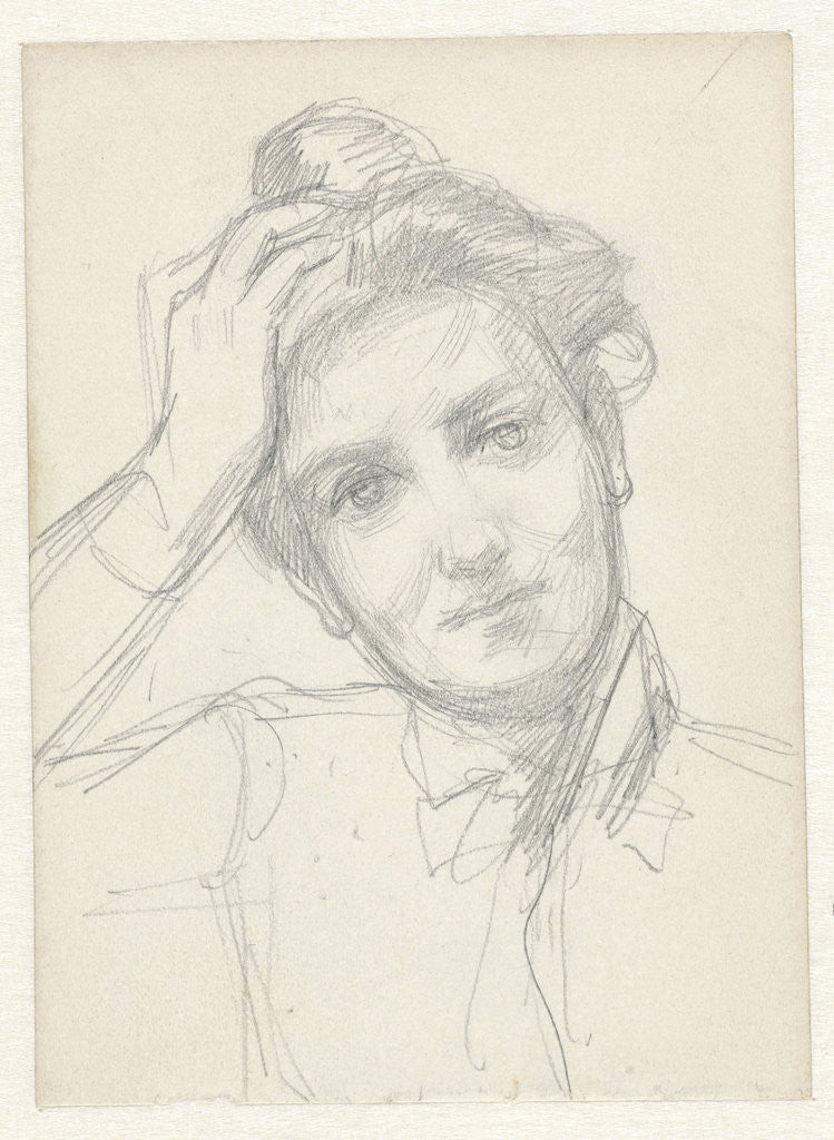 Detail of Female Head by August Allebé