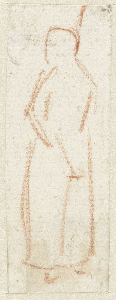 Detail of Sketch of a standing figure by Simon Andreas Krausz
