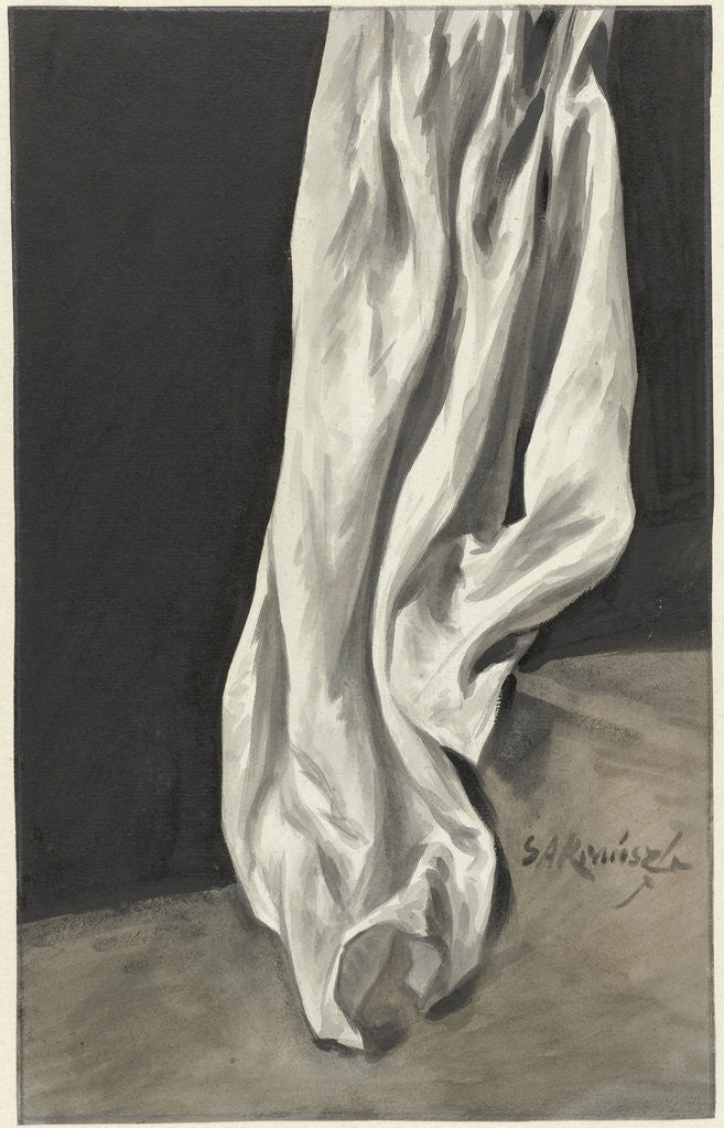 Detail of Drapery study by Simon Andreas Krausz