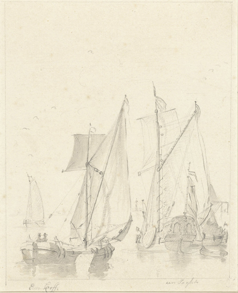 Detail of Two representations of ships by Anonymous
